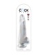 KING COCK CLEAR DILDO CON TESTICULOS 19 CM TRANSPARENTE