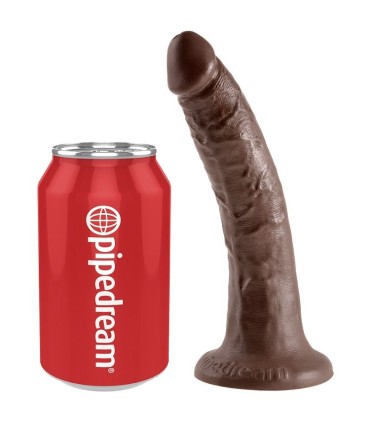 KING COCK 7 PENE COLOR CHOCOLATE 178 CM