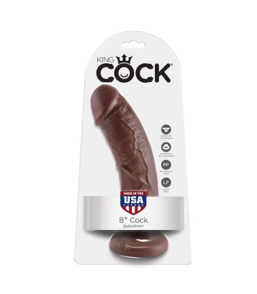 KING COCK 8 PENE MARRON 203 CM