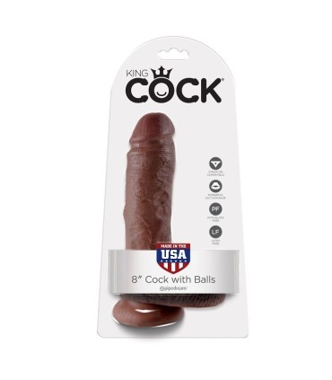 KING COCK 8 PENE REALISTICO MARRON 203 CM
