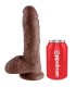 KING COCK 8 PENE REALISTICO MARRON 203 CM