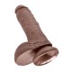 KING COCK 8 PENE REALISTICO MARRON 203 CM