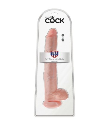 KING COCK PENE CON TESTICULOS 356 CM COLOR NATURAL