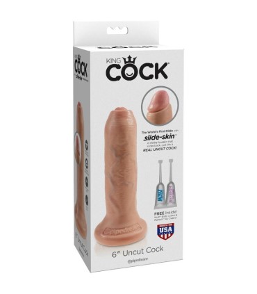 KING COCK DILDO REALISTICO UNCUT NATURAL 15 CM