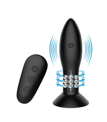 MR PLAY PLUG CON BOLAS ROTADORAS NEGRO CONTROL REMOTO