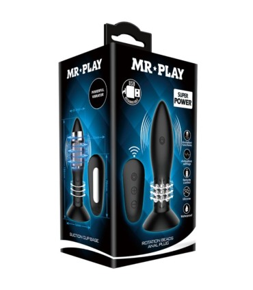 MR PLAY PLUG CON BOLAS ROTADORAS NEGRO CONTROL REMOTO