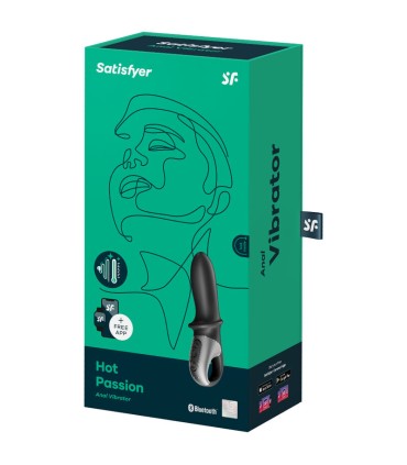 SATISFYER HOT PASSION VIBRADOR ANAL APP NEGRO