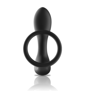 BLACKSILVER MASAJEADOR ANAL CONTROL REMOTO SILICONA RECARGABLE NEGRO