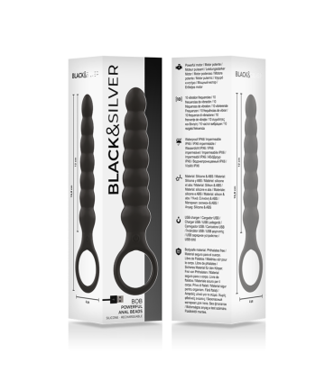 BLACKSILVER BOB POTENTE VIBRADOR DILATADOR ANAL SILICONA