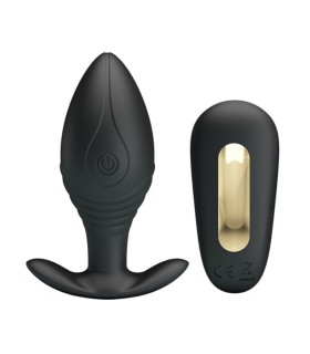 PRETTY LOVE REGINA PLUG ANAL VIBRADOR RECARGABLE NEGRO