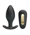 PRETTY LOVE - REGINA PLUG ANAL VIBRADOR RECARGABLE NEGRO