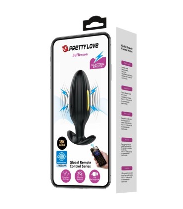 PRETTY LOVE JEFFERSON PLUG ANAL CONTROLADO POR APP NEGRO
