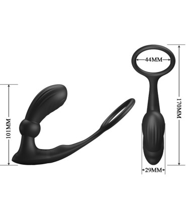 PRETTY LOVE WARREN ANILLO VIBRADOR ANAL NEGRO