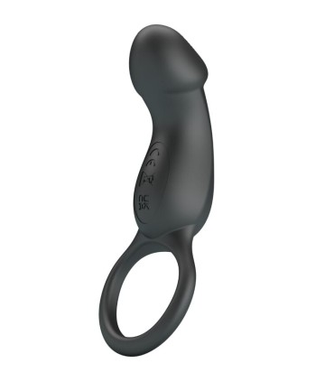 PRETTY LOVE TRAE ANILLO VIBRADOR NEGRO