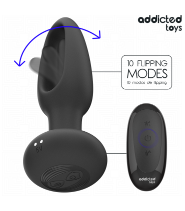 ADDICTED TOYS PLUG ANAL CON LENGUA VIBRADORA Y CONTROL REMOTO