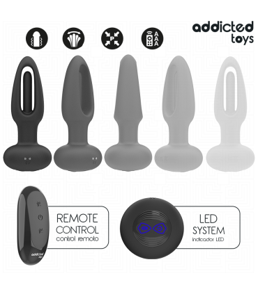 ADDICTED TOYS PLUG ANAL CON LENGUA VIBRADORA Y CONTROL REMOTO