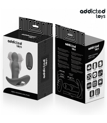 ADDICTED TOYS PLUG ANAL VIBRADOR ROTATORIO CONTROL REMOTO