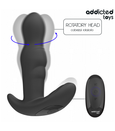 ADDICTED TOYS PLUG ANAL VIBRADOR ROTATORIO CONTROL REMOTO