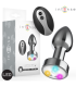 INTENSE PLUG ANAL TALLA M DE METAL VIBRADOR CON LUCES LED MULTICOLOR Y CONTROL REMOTO