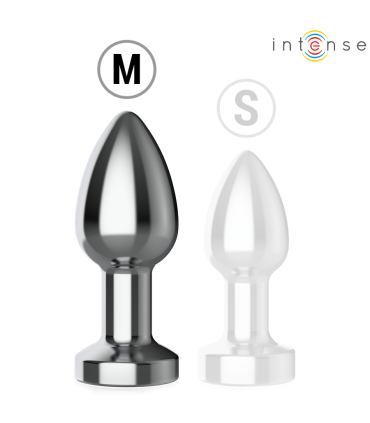 INTENSE PLUG ANAL TALLA M DE METAL VIBRADOR CON LUCES LED MULTICOLOR Y CONTROL REMOTO