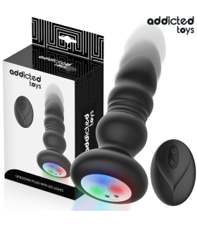 ADDICTED TOYS PLUG ANAL VIBRADOR THRUSTING Y LUZ LED CONTROL REMOTO