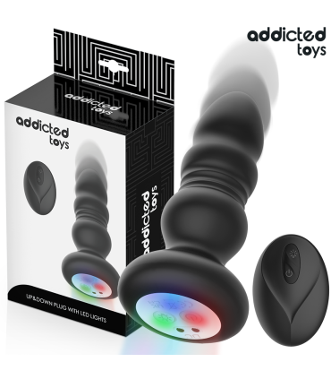 ADDICTED TOYS PLUG ANAL VIBRADOR THRUSTING Y LUZ LED CONTROL REMOTO