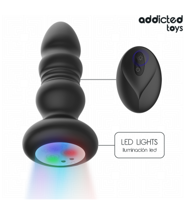 ADDICTED TOYS PLUG ANAL VIBRADOR THRUSTING Y LUZ LED CONTROL REMOTO