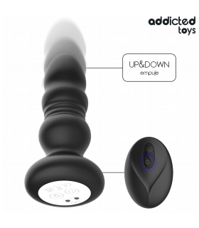 ADDICTED TOYS PLUG ANAL VIBRADOR THRUSTING Y LUZ LED CONTROL REMOTO