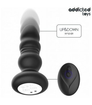 ADDICTED TOYS PLUG ANAL VIBRADOR THRUSTING Y LUZ LED CONTROL REMOTO