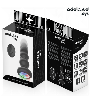 ADDICTED TOYS PLUG ANAL VIBRADOR THRUSTING Y LUZ LED CONTROL REMOTO