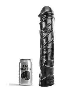 ALL BLACK DILDO GIGANTE FISTING SUAVE 32 CM