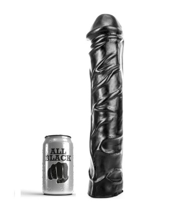 ALL BLACK DILDO GIGANTE FISTING SUAVE 32 CM