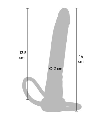 GET REAL DOUBLE TROUBLE PENETRADOR ANAL SILICONA 16 CM