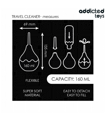 ADDICTED TOYS LIMPIADOR ANAL DE VIAJE TALLA M 160 ML
