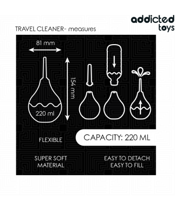 ADDICTED TOYS LIMPIADOR ANAL DE VIAJE TALLA L 220 ML