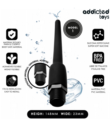 ADDICTED TOYS LIMPIADOR ANAL CON ADAPTADOR UNIVERSAL MODELO 1