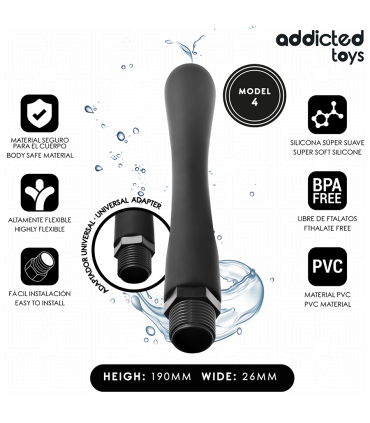 ADDICTED TOYS LIMPIADOR ANAL CON ADAPTADOR UNIVERSAL MODELO 4