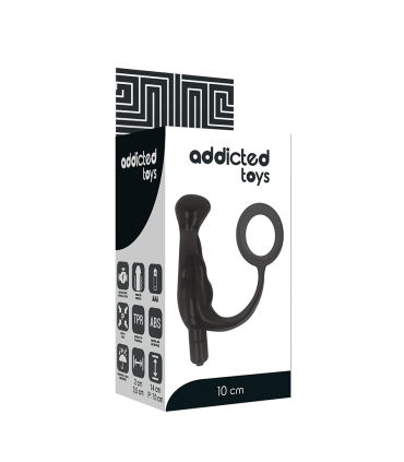ADDICTED TOYS VIBRADOR PROSTATICO NEGRO 10 CM