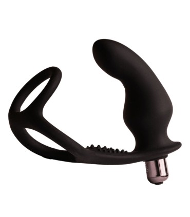 ROCKS OFF RO ZEN RRO PLUG ANAL CON ANILLO VIBRADOR PARA EL PENE NEGRO