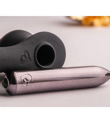 ROCKS OFF RO ZEN RRO PLUG ANAL CON ANILLO VIBRADOR PARA EL PENE NEGRO