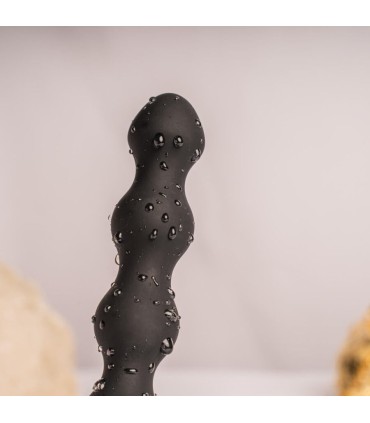 ROCKS OFF PETITE SENSATIONS PEARLS PLUG ANAL VIBRADOR NEGRO