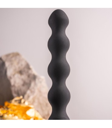 ROCKS OFF PETITE SENSATIONS PEARLS PLUG ANAL VIBRADOR NEGRO