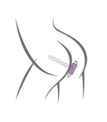 ROCKS OFF PETITE SENSATIONS PEARLS PLUG ANAL VIBRADOR NEGRO