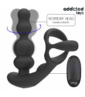 ADDICTED TOYS MASAJEADOR PROSTATICO ROTATORIO CONTROL REMOTO