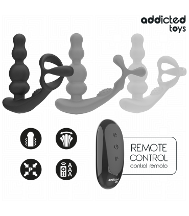 ADDICTED TOYS MASAJEADOR PROSTATICO ROTATORIO CONTROL REMOTO