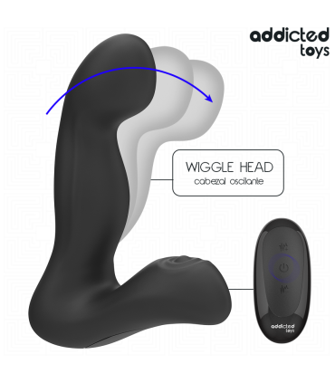 ADDICTED TOYS MASAJEADOR PROSTATICO OSCILANTE CON MODO PULSACIONES CONTROL REMOTO