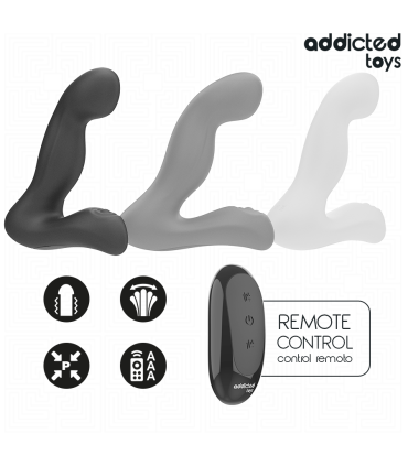 ADDICTED TOYS MASAJEADOR PROSTATICO OSCILANTE CON MODO PULSACIONES CONTROL REMOTO