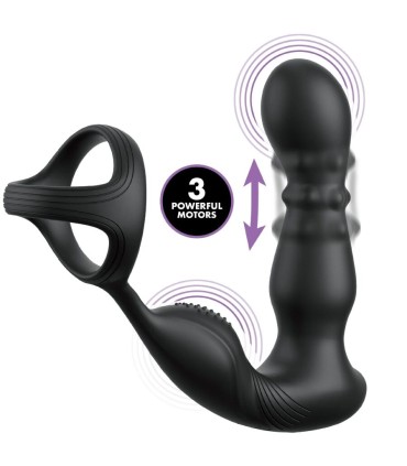 ANAL FANTASY ELITE COLLECTION ANILLO Y MASAJEADOR ANAL VIBRADOR CON CONTROL REMOTO