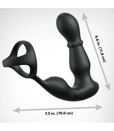 ANAL FANTASY ELITE COLLECTION ANILLO Y MASAJEADOR ANAL VIBRADOR CON CONTROL REMOTO