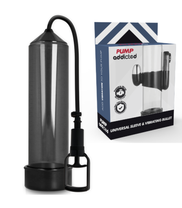 PUMP ADDICTED BOMBA ERECCION RX7 NEGRO CON VIBRADOR
